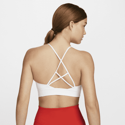 Bra deportivo de baja sujeción acolchado con cuello alto para mujer Nike Indy Rainbow Ladder