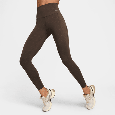 Legging imprimé 7/8 taille haute et maintien normal avec poches Nike Universa pour femme