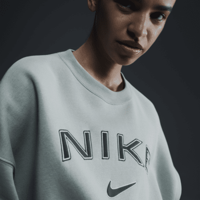 Damska bluza dresowa o dodatkowo powiększonym kroju z półokrągłym dekoltem i logo Nike Sportswear Phoenix Fleece