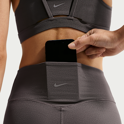 나이키 젠비 여성 하이웨이스트 플레어 노 프론트 심 레깅스