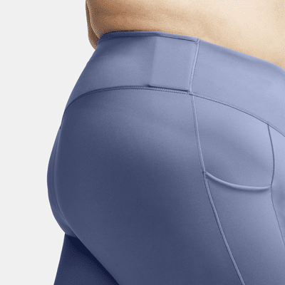 Shorts de ciclismo con bolsillos de tiro medio de 20 cm de sujeción firme para mujer Nike Go