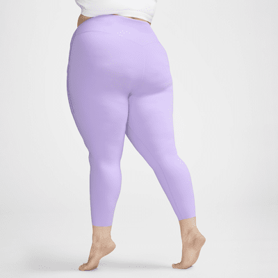 Leggings 7/8 de tiro alto y sujeción media con bolsillos para mujer (talla grande) Nike Universa