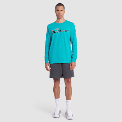 Playera de manga larga Nike de la NFL para hombre Miami Dolphins Rivalries Collection Essential