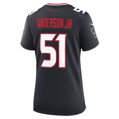 Jersey de fútbol americano Nike de la NFL Game para mujer Will Anderson Jr. Houston Texans