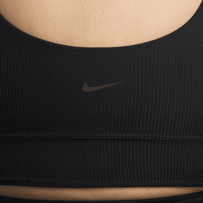 Bra deportivo de baja sujeción de talle largo sin almohadilla para mujer (talla grande) Nike Zenvy Rib