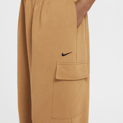 Pantalon oversize en tissu Fleece Dri-FIT Nike Sportswear pour fille