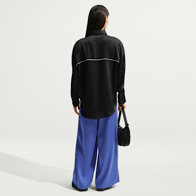 Pants de satén de tiro medio holgados para mujer Nike Sportswear