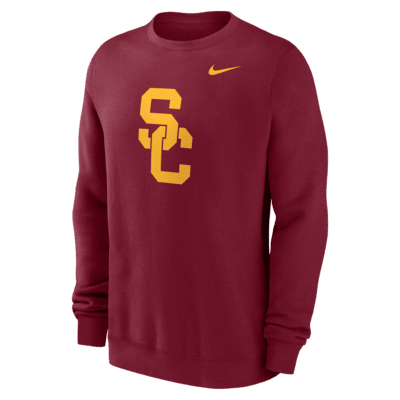 Sudadera de cuello redondo sin cierre universitaria Nike para hombre USC Trojans Primetime Evergreen Logo