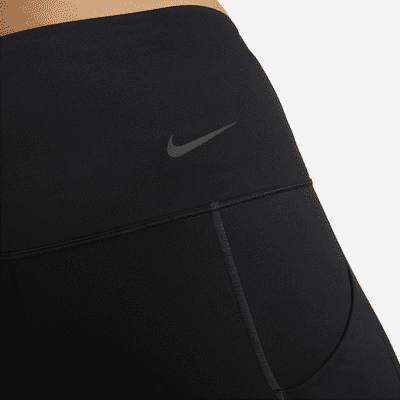 Leggings cropped de tiro alto y sujeción firme con bolsillos para mujer Nike Go