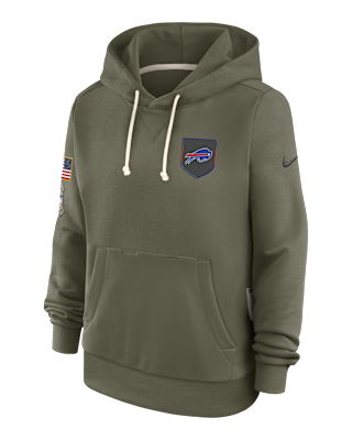 Женское худи Buffalo Bills Salute to Service Sideline Nike Dri-FIT NFL Pullover Hoodie