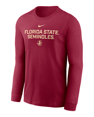 Мужская футболка Florida State Sideline Nike Dri-FIT College Long-Sleeve