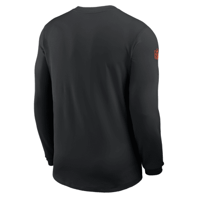Playera de manga larga Nike Dri-FIT de la NFL para hombre Cincinnati Bengals Sideline Coach