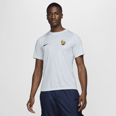 Playera de fútbol Nike Dri-FIT para antes del partido para hombre FFF Academy Pro Away