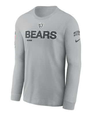 Мужская футболка Chicago Bears Salute to Service Mascot Edge Legend Nike NFL Long-Sleeve