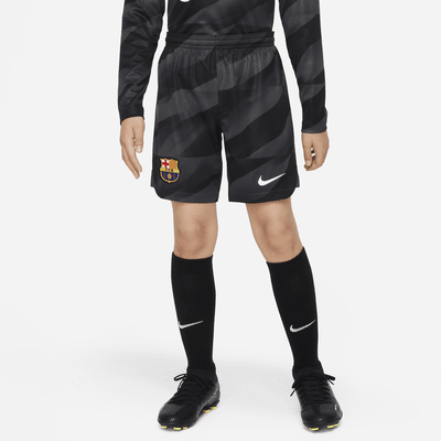 FC Barcelona 2023/24 Stadium Goalkeeper Big Kids' Nike Dri-FIT Soccer Jersey.