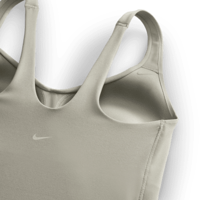 Camiseta de tirantes con bra deportivo de sujeción media con almohadillas para mujer Nike Alate