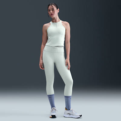 Linne med vadderad sport-BH Nike Trail med mediumstöd för kvinnor