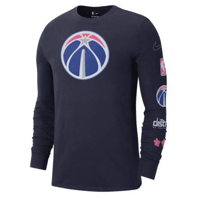 Playera de manga larga Nike NBA para hombre Washington Wizards City Edition