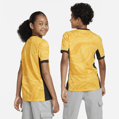 Australia 2023 Stadium Home Big Kids' Nike Dri-FIT Soccer Jersey