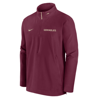 Florida State Seminoles Sideline Coach Men's Nike College 1/2-Zip Hooded Jacket