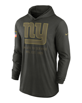 Мужские  New York Giants Salute to Service Sideline Men’s Nike Dri-FIT NFL Long-Sleeve Hooded Top