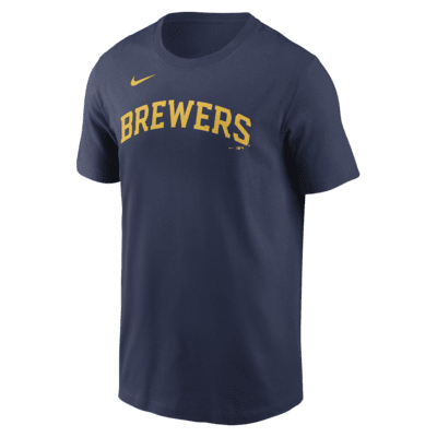 Мужская футболка Milwaukee Brewers Fuse Wordmark