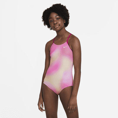 Nike Spectrum Big Kids' (Girls') Crossback 1-Piece Swimsuit