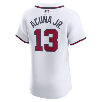 Jersey Nike Dri-FIT ADV de la MLB Elite para hombre Ronald Acuña Jr. Atlanta Braves