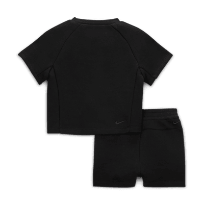 Nike Tech Fleece Baby Tee and Shorts Set