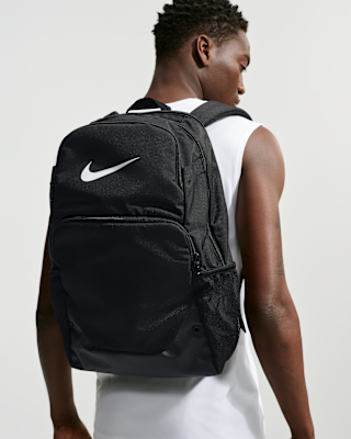 black nike brasilia 7 backpack Kids' /White Internal laptop sleeve keeps your device protected Nike Brasilia Mesh Backpack X