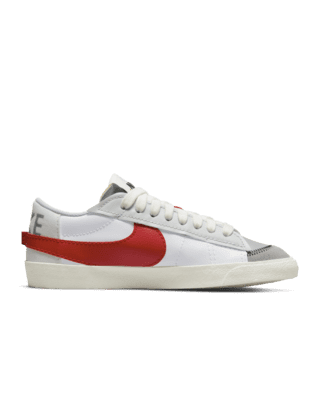 nike blazer low red and white