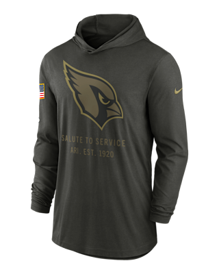 Мужские  Arizona Cardinals Salute to Service Sideline Men’s Nike Dri-FIT NFL Long-Sleeve Hooded Top