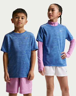 Детские шорты Nike Miler Big Kids' Dri-FIT Short-Sleeve Top
