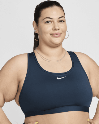 Женские  Nike Swoosh Medium Support Padded Sports Bra (Plus Size)