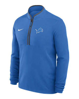 Мужские  Detroit Lions Logo Victory Nike Dri-FIT NFL 1/2-Zip Long-Sleeve Top