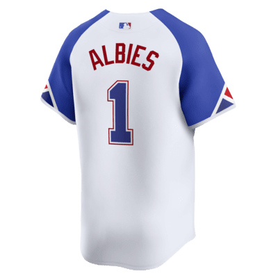 Jersey Nike Dri-FIT ADV de la MLB Limited para hombre Ozzie Albies Atlanta Braves City Connect