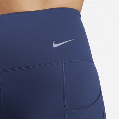 Leggings con bolsillos de tiro alto de largo completo de sujeción firme para mujer Nike Go