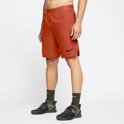 orange nike pro shorts