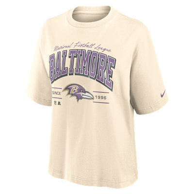 Baltimore Ravens Vintage Mod Boxy Women's Nike NFL T-Shirt from Nike - $55