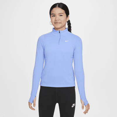 Nike Dri-FIT Older Kids' (Girls') Long-Sleeve 1/2-Zip Top