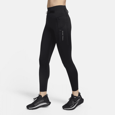 Nike Trail Go-leggings i 7/8 længde med høj talje, fast støtte og lommer til kvinder