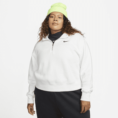 Nike Sportswear Phoenix Women's Oversized 1/2-Zip Crop Sweatshirt (Plus Size).