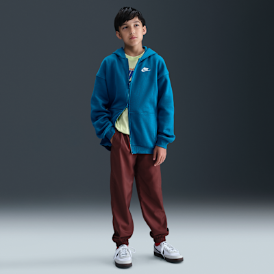 Nike Sportswear Club Fleece Big Kids' Oversized Full-Zip Hoodie