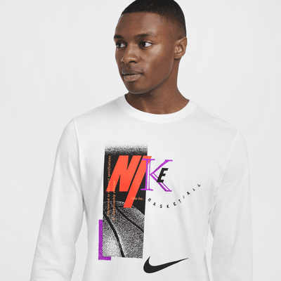 Camisola de basquetebol de manga comprida Nike para homem