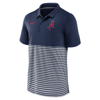 Los Angeles Angels Home Plate Striped Men's Nike MLB Polo