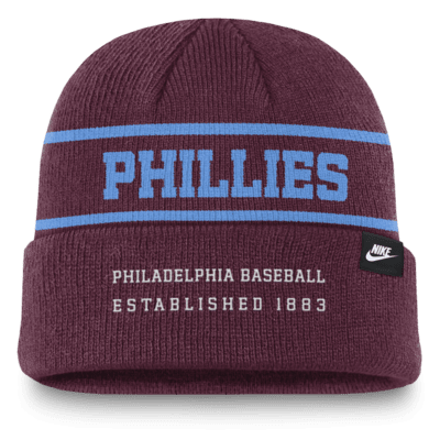 Gorro con dobladillo Nike de la MLB para hombre Philadelphia Phillies Rewind Terra