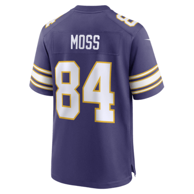 Jersey de fútbol americano Nike de la NFL Game para hombre Randy Moss Minnesota Vikings