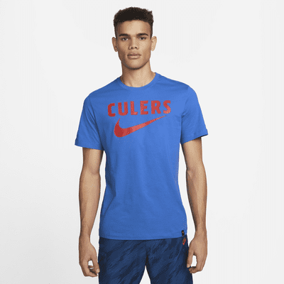 FC Barcelona Swoosh Men's Soccer T-Shirt.