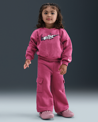Детские  Nike Essentials Toddler Graphic Crew and Cargo Pants Set