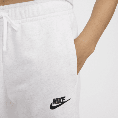 Pants de entrenamiento de piernas anchas de tiro medio para mujer Nike Sportswear Club Fleece